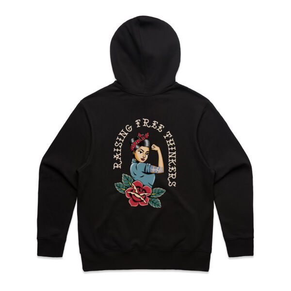 RAISING FREE THINKERS MENS/UNISEX HOOD DARK Thumbnail