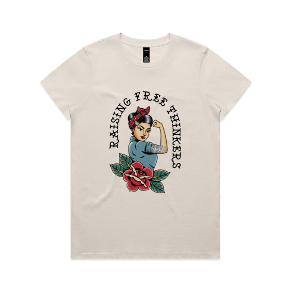 RAISING FREE THINKERS WOMENS TEE LIGHT Thumbnail