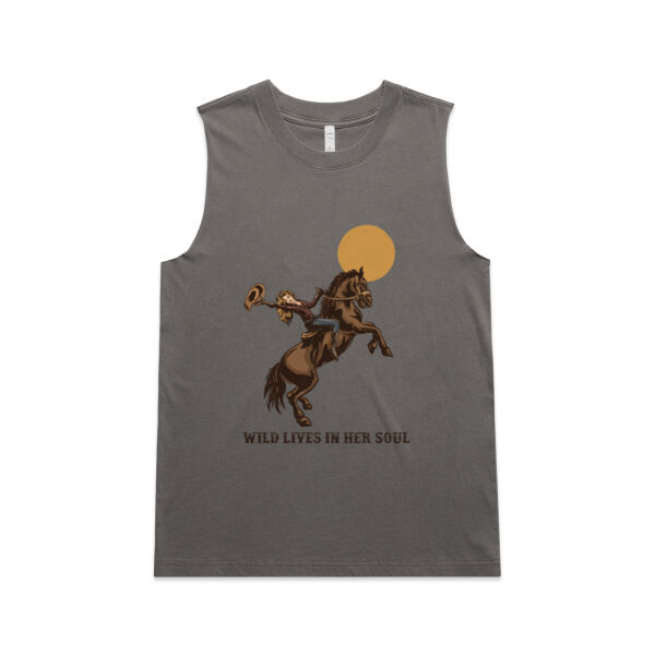 WILD LIVES IN HER SOUL WOMENS SINGLET - ON SALE Thumbnail